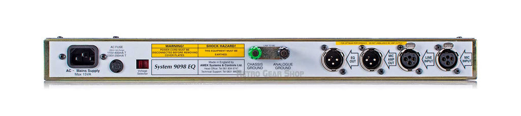 Amek System 9098 Rear