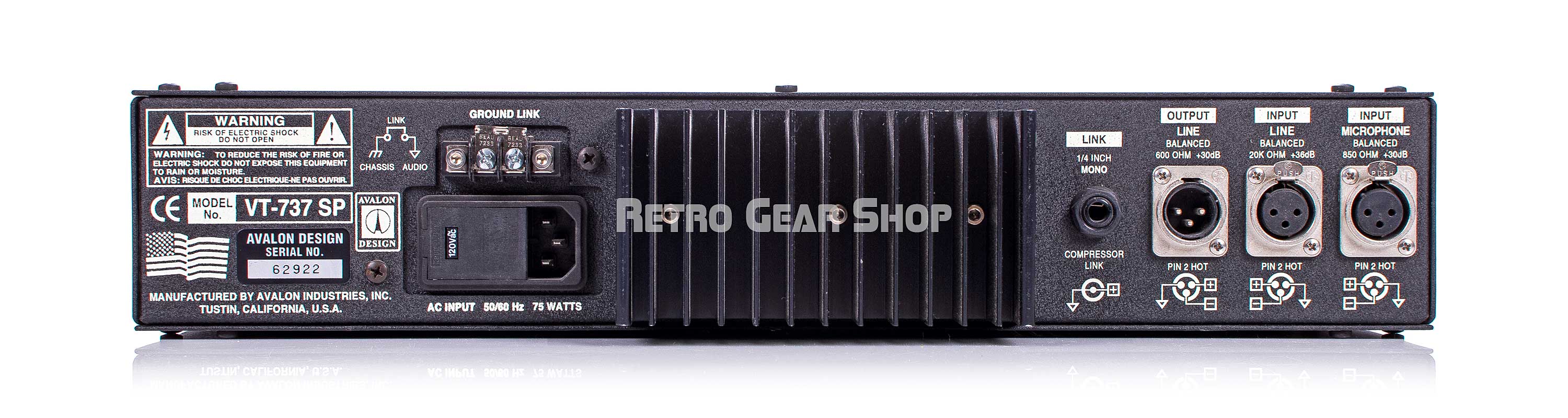 Avalon Design VT-737SP Tube Channel Strip 10th Anniversary Edition