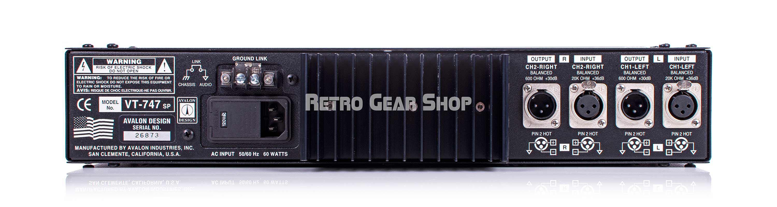 Avalon Design VT-747SP Stereo Vacuum Tube Compressor EQ– Retro