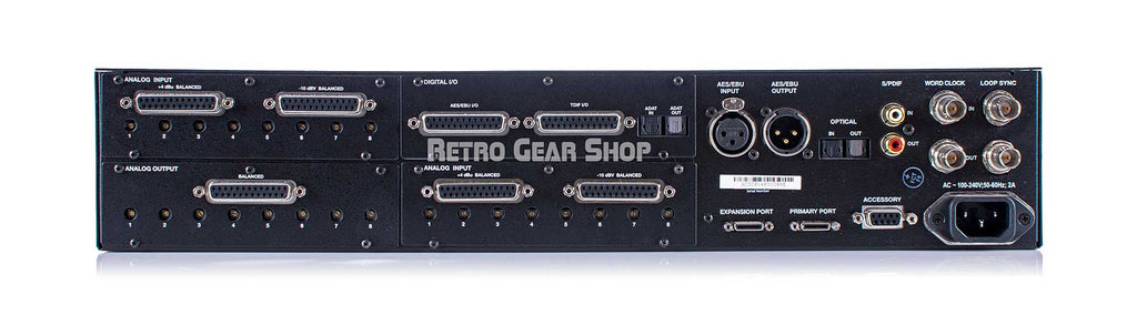 Avid HD I/O 16x8 Analog + Digital AD/DA Converter Interface Rear