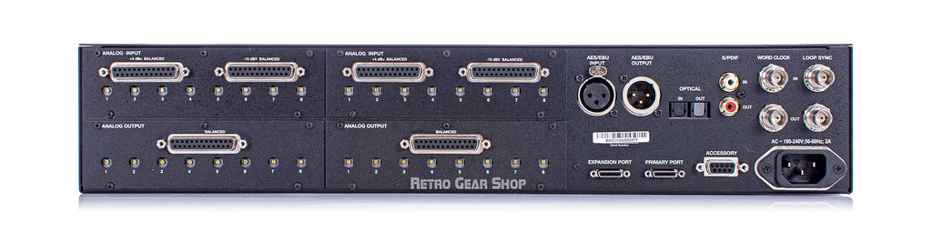 Avid HD I/O 16x16 Analog Rear