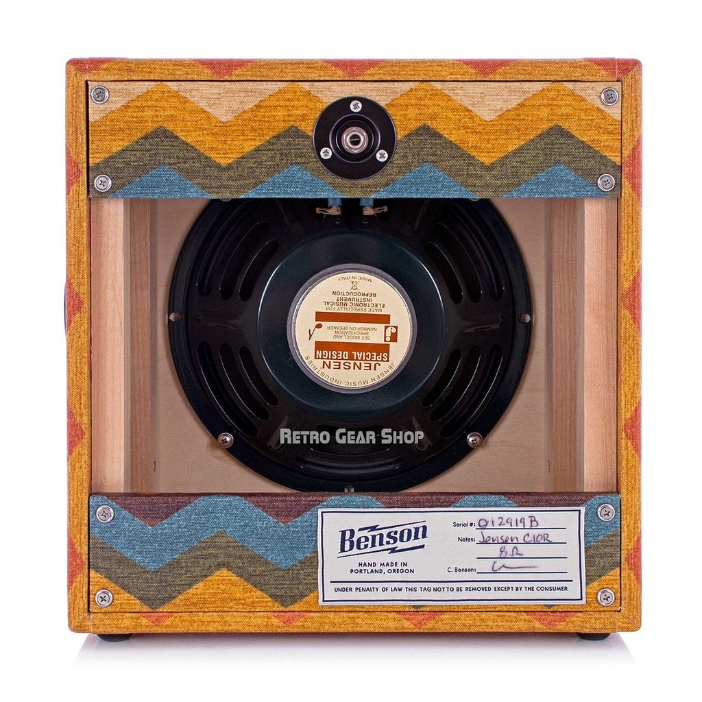 Benson Amps Vinny 1x10 Cab Old Mexico Oxblood Grill Rear