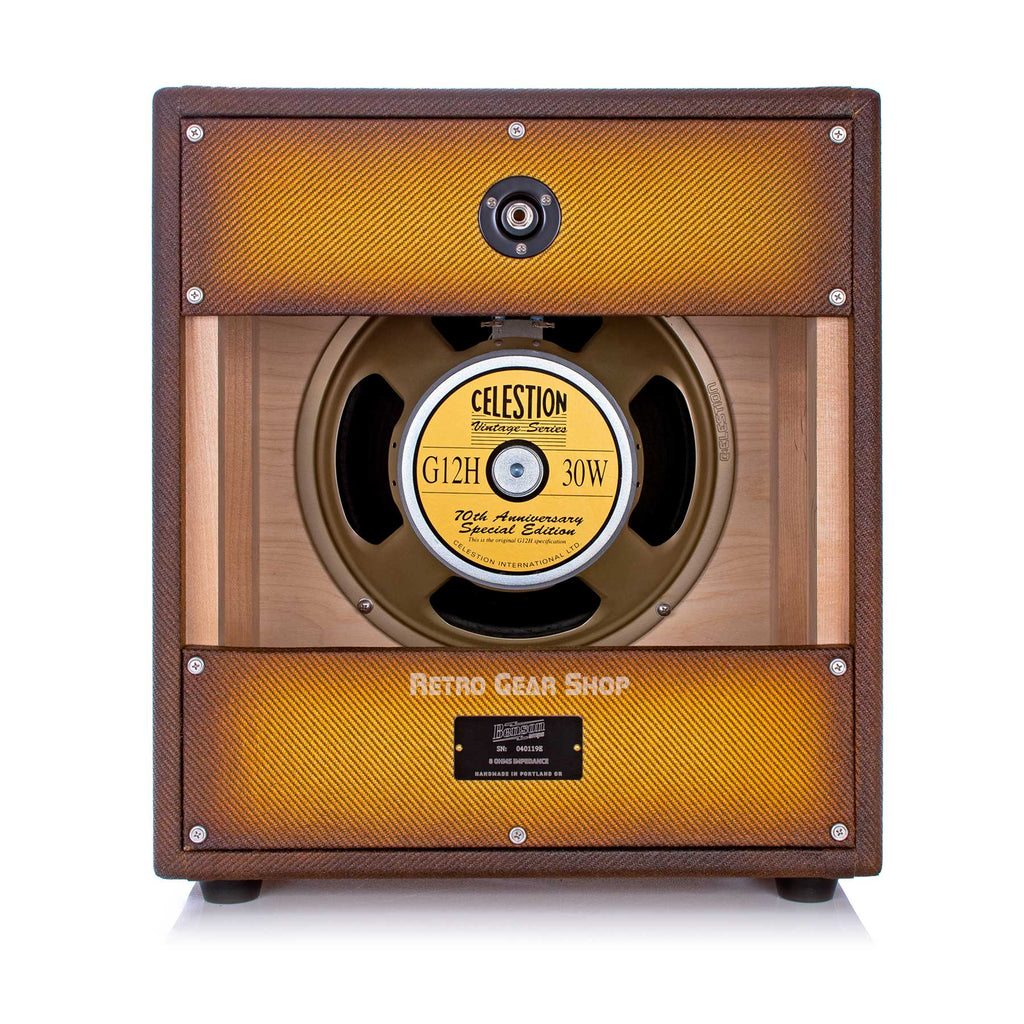 Benson Amps Monarch 1X12 Cab Bourbon Burst Black Grill Rear