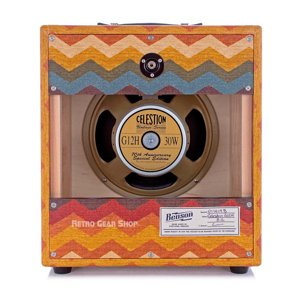 Benson Amps Monarch 1x12 Cab Old Mexico Oxblood Grill Rear