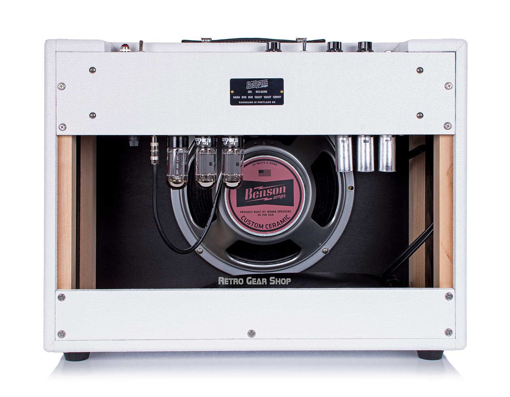 Benson Monarch Reverb Combo 1x12 Custom White Oxblood Rear