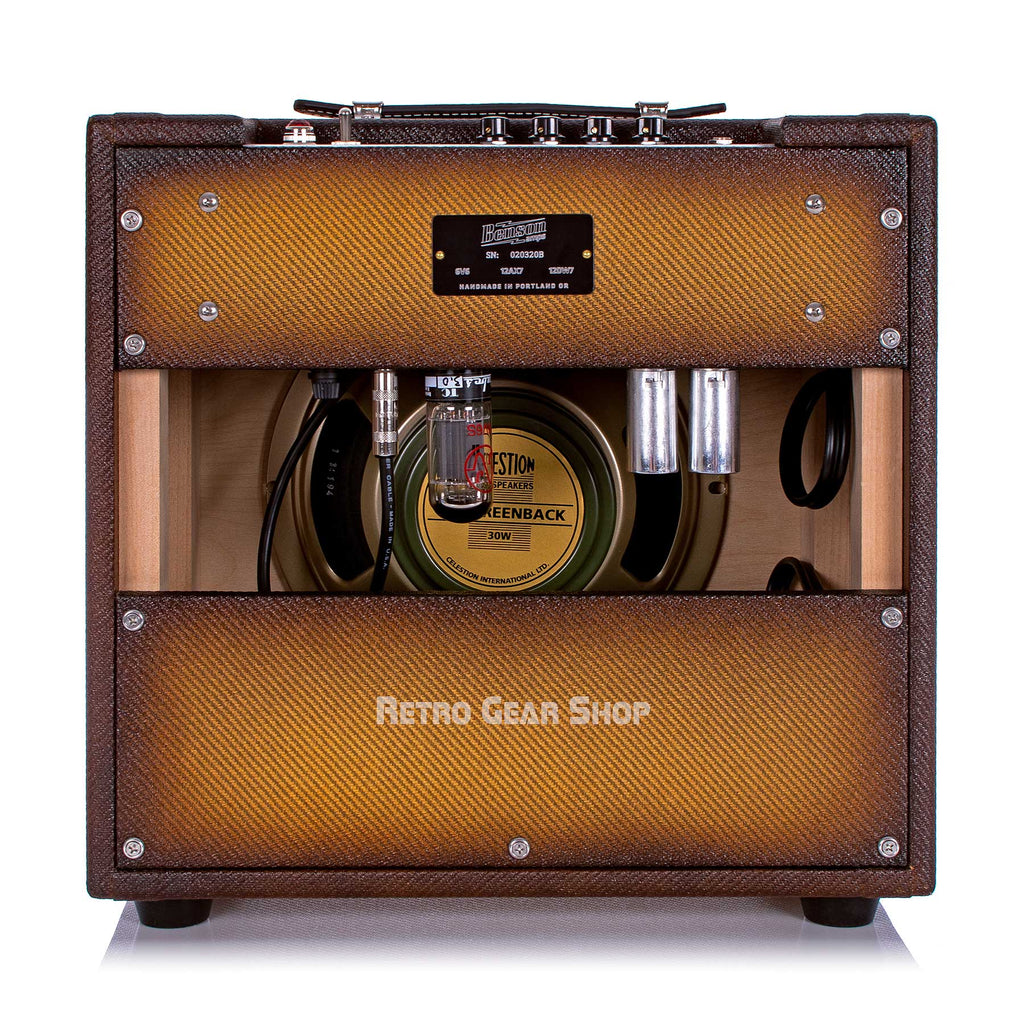 Benson Amps Nathan Junior Bourbon Burst Oxblood Rear