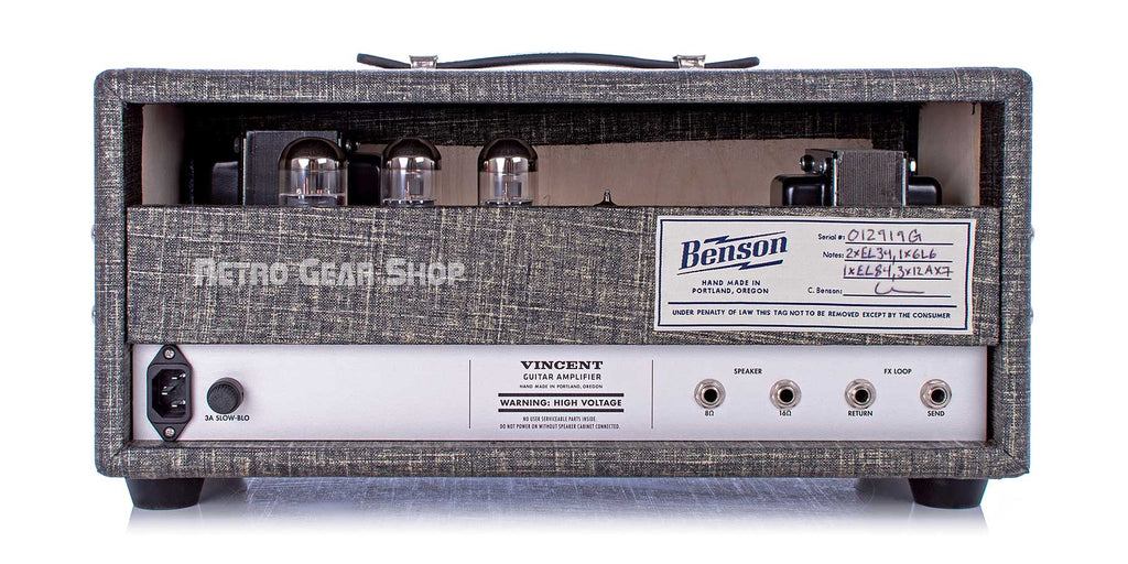 Benson Amps Vincent Head Night Moves Rear