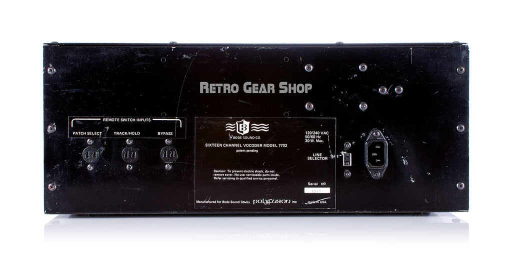 Bode Vocoder Model 7702 Rear