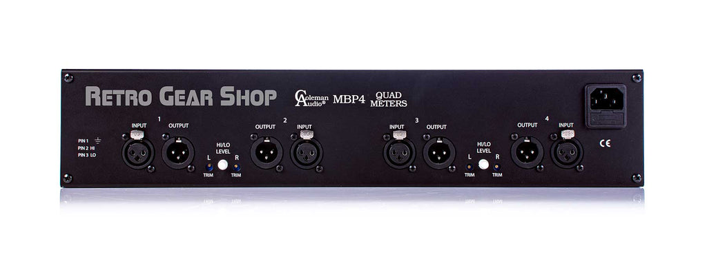 Coleman Audio MBP4 Quad VU Meter Module Rear