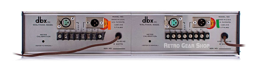 dbx 160VU Stereo Pair Rear