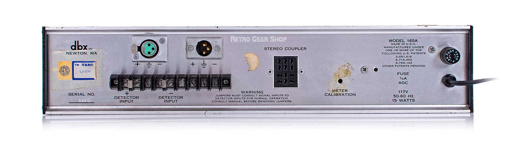 dbx 165A Compressor Limiter Rear