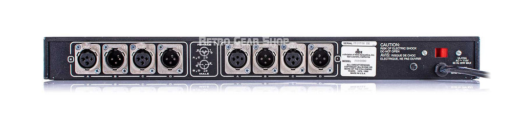 DBX 902 De-esser in FS900 900 Series Two Module Frame Rear