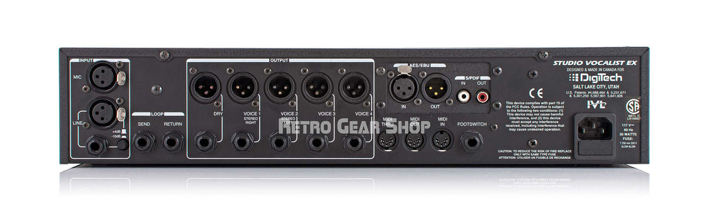 Digitech Studio Vocalist Ex Rear