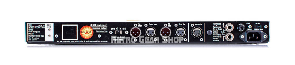 Dolby A-Type Model 361 Cat 22 Card Rear