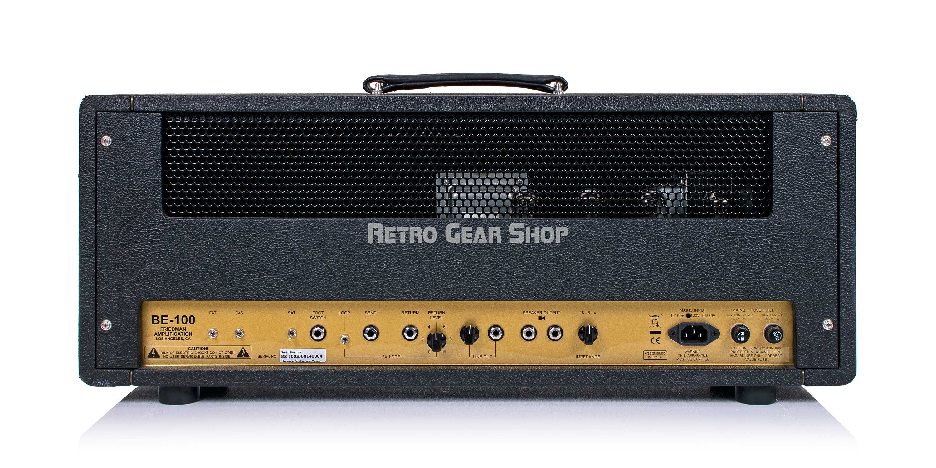 Friedman Brown Eye BE 100 Guitar Amp Head Black Footswitch– Retro