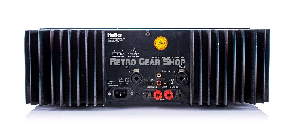Hafler Trans-nova Series 9505 Power Amplifier Rear