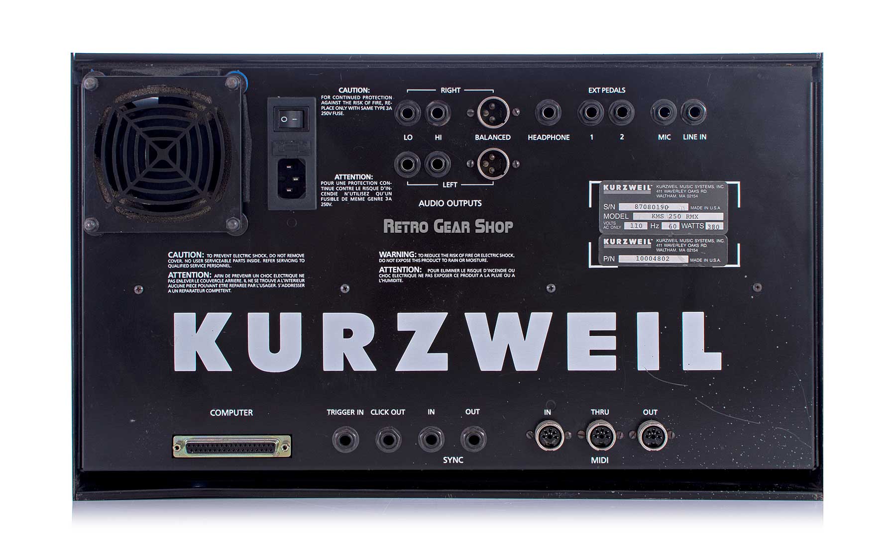 Kurzweil 250 RMX Rackmount Synthesizer Loaded KMS K250 Rare Synth