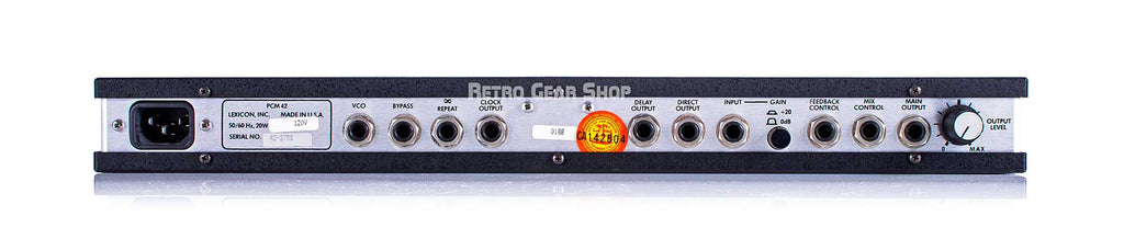 Lexicon PCM42 Digital Delay Processor Rear
