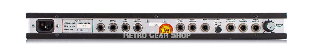 Lexicon PCM 42 Digital Delay Rear