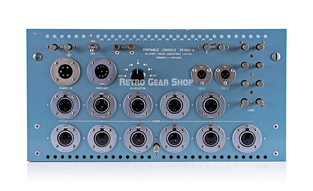 McCurdy PE 1000A Rear