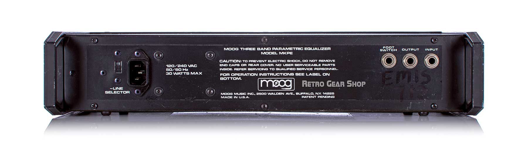 Moog MKPE Three Band Parametric Equalizer Rear