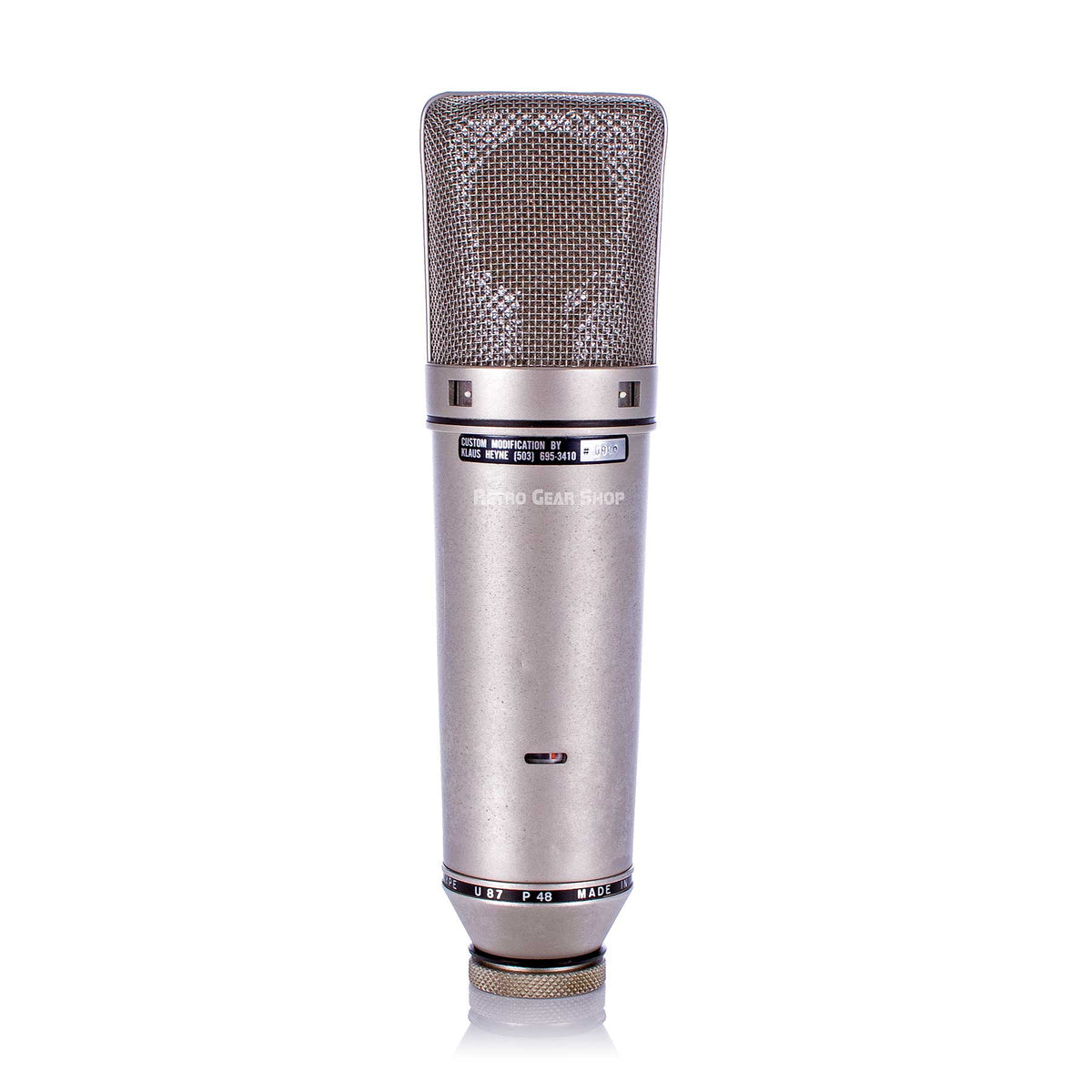 Neumann U87 Vintage Rare Klaus Heyne Modded Microphone Mic – Retro Gear ...