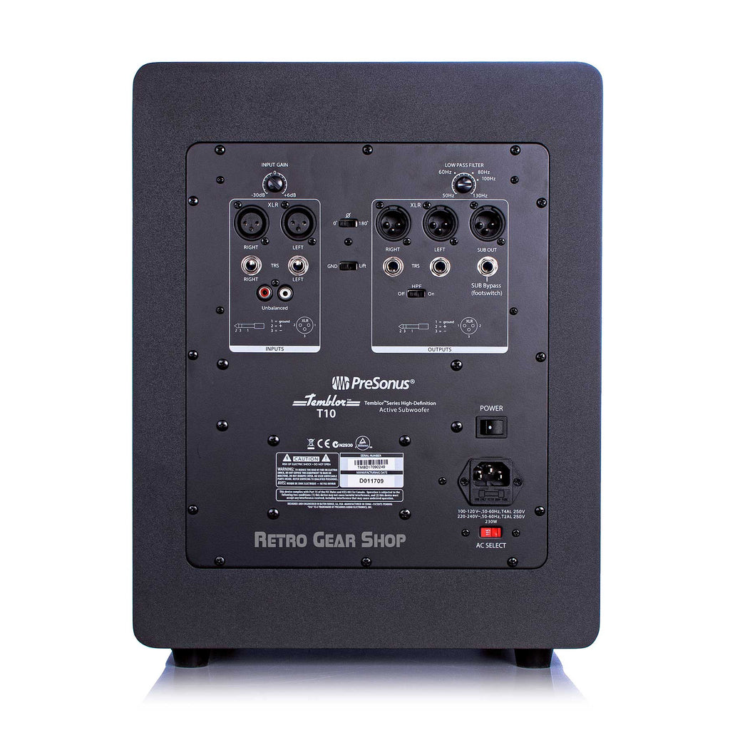 Presonus Temblor T10 Rear
