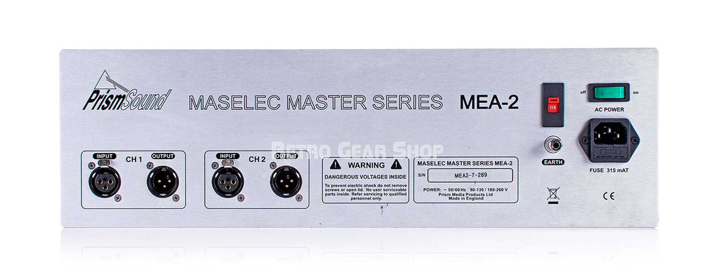 Prism Sound Maselec MEA-2 Rear