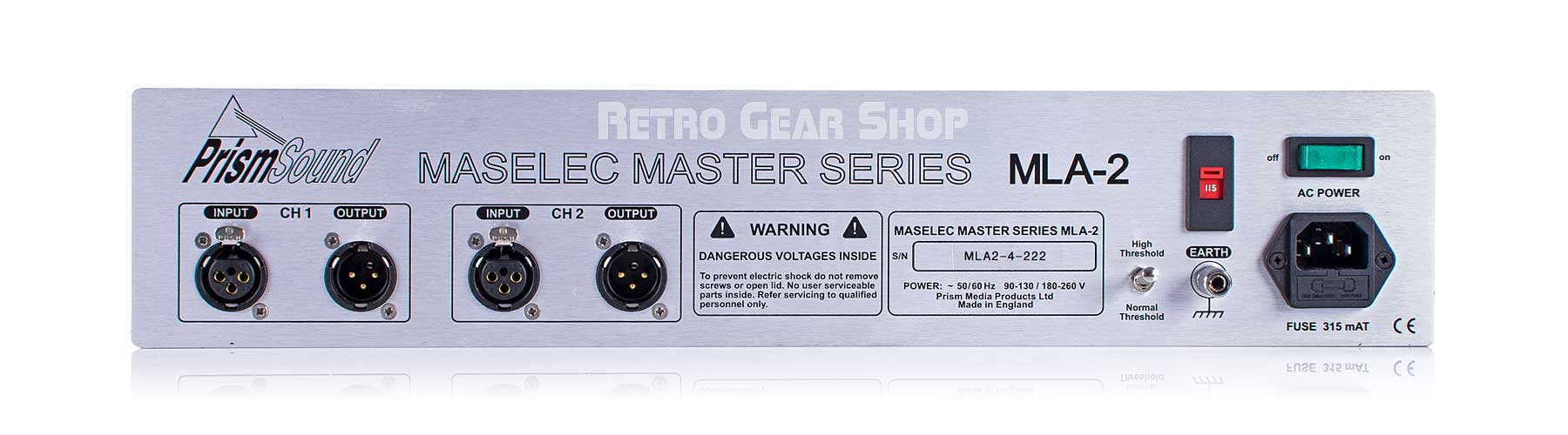 Prism Maselec MLA-2 Mastering Compressor MLA2 Rare– Retro Gear Shop