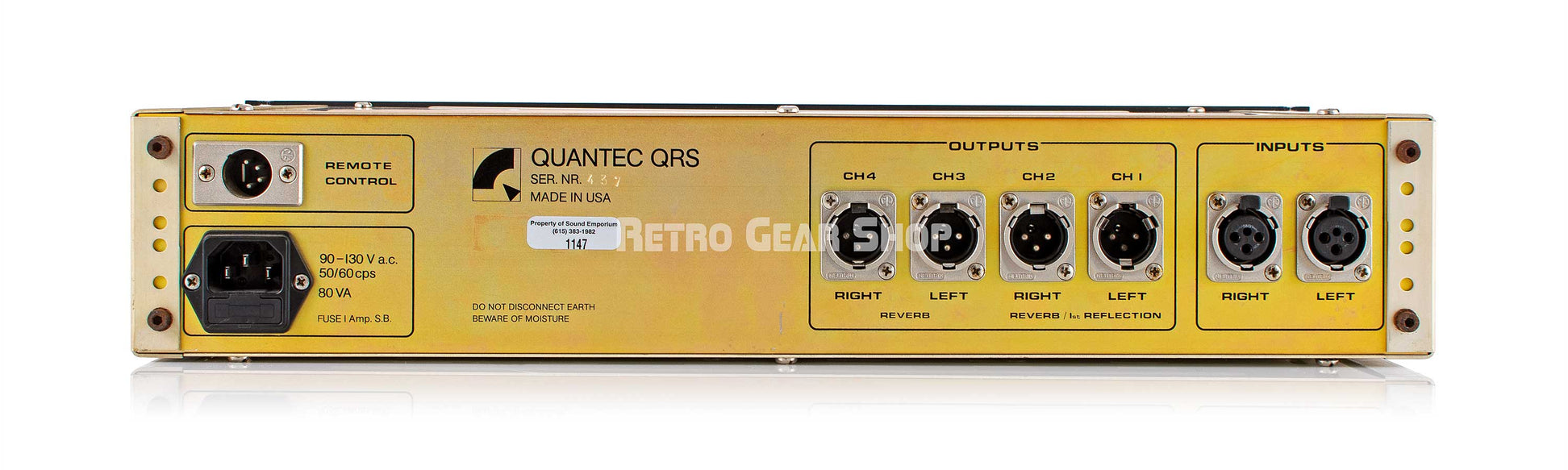 Quantec QRS Digital Reverb Room Simulator Vintage Rare – Retro Gear Shop