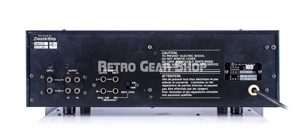 Roland RV-800 Stereo Reverb Rear