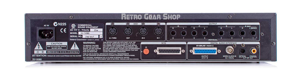 Roland XV-5080 DHRS Rear