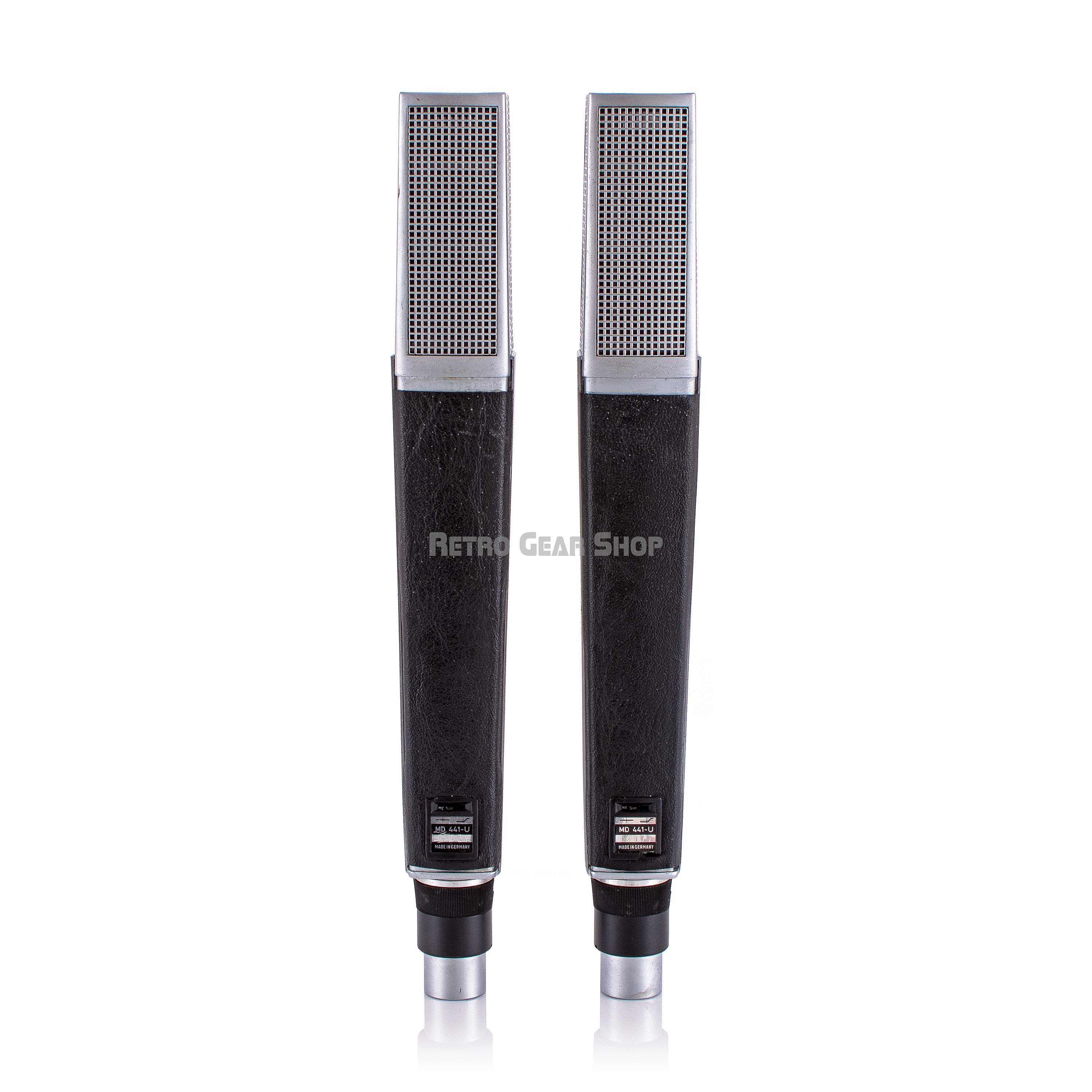 Sennheiser MD441-U Pair Dynamic Microphone Vintage Rare Mic MD441U ...