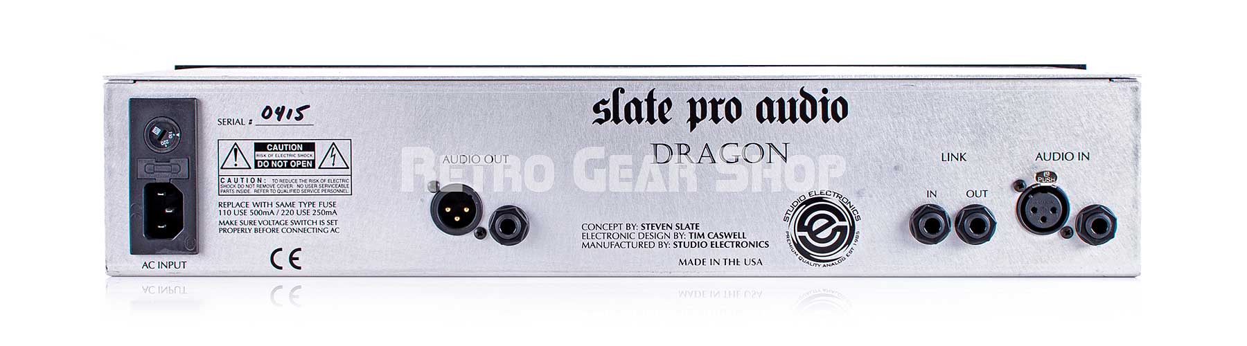 Studio Electronics Slate Pro Audio Dragon Rear