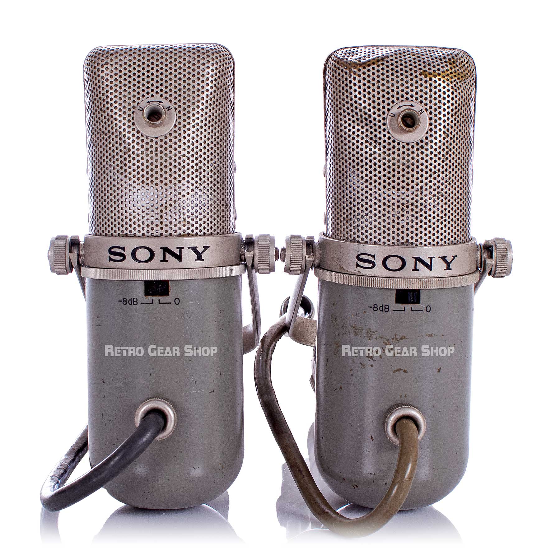 Sony C-37P Fet Condensor Mic Stereo Pair Rare Vintage Microphone