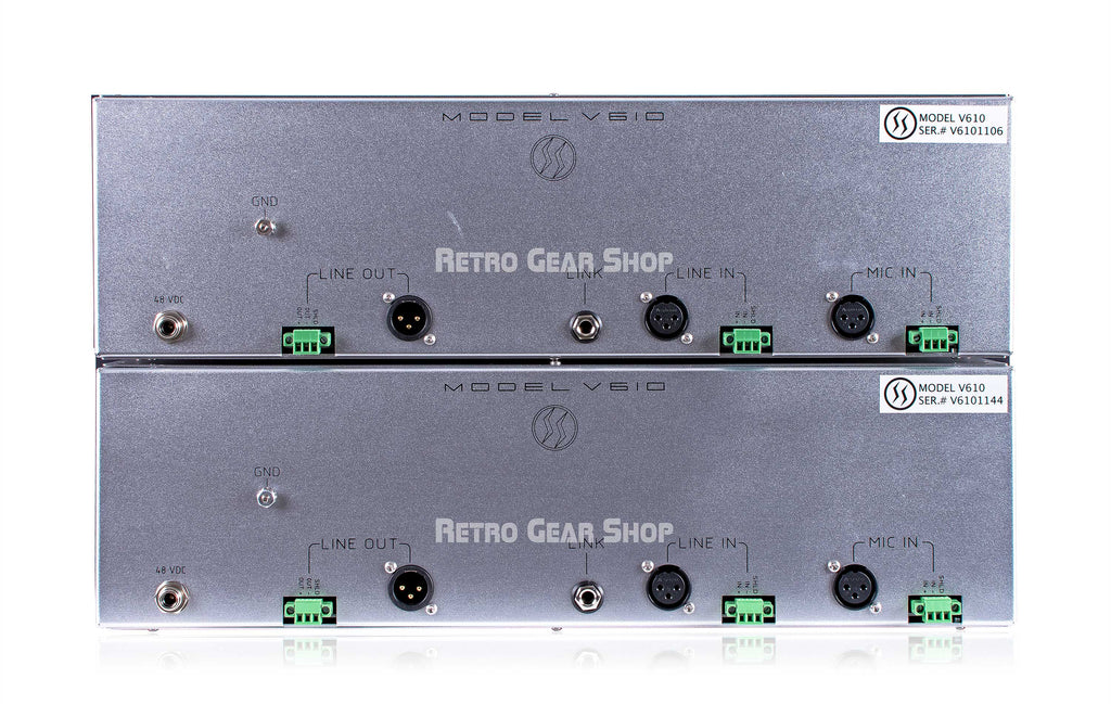 Spectra Sonics Complimiter Model V610 Black Faceplate Stereo Pair Rear