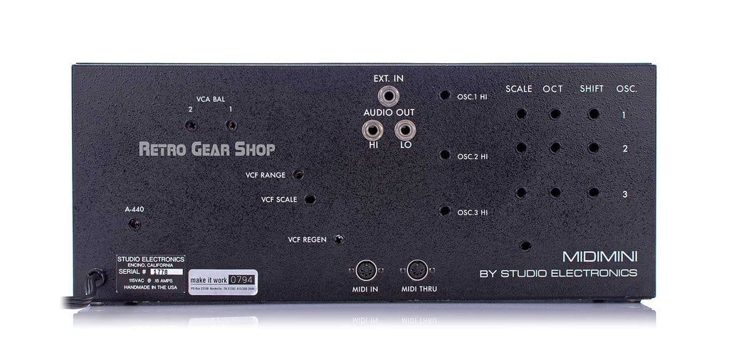 Studio Electronics Midimini Rear
