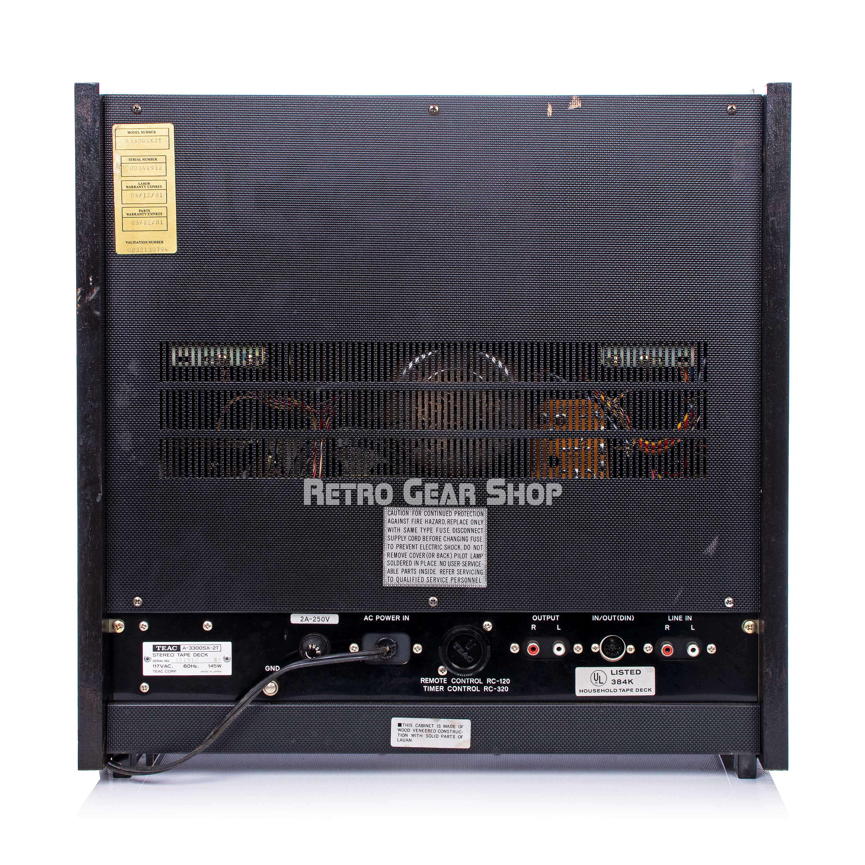 Teac A-3300SX 2T Two Track Stereo Reel to Reel Tape Recorder