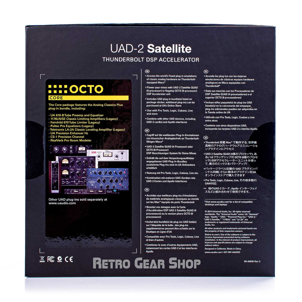 Universal Audio UAD-2 Satellite Thunderbolt Octo DSP Accelerator Rear