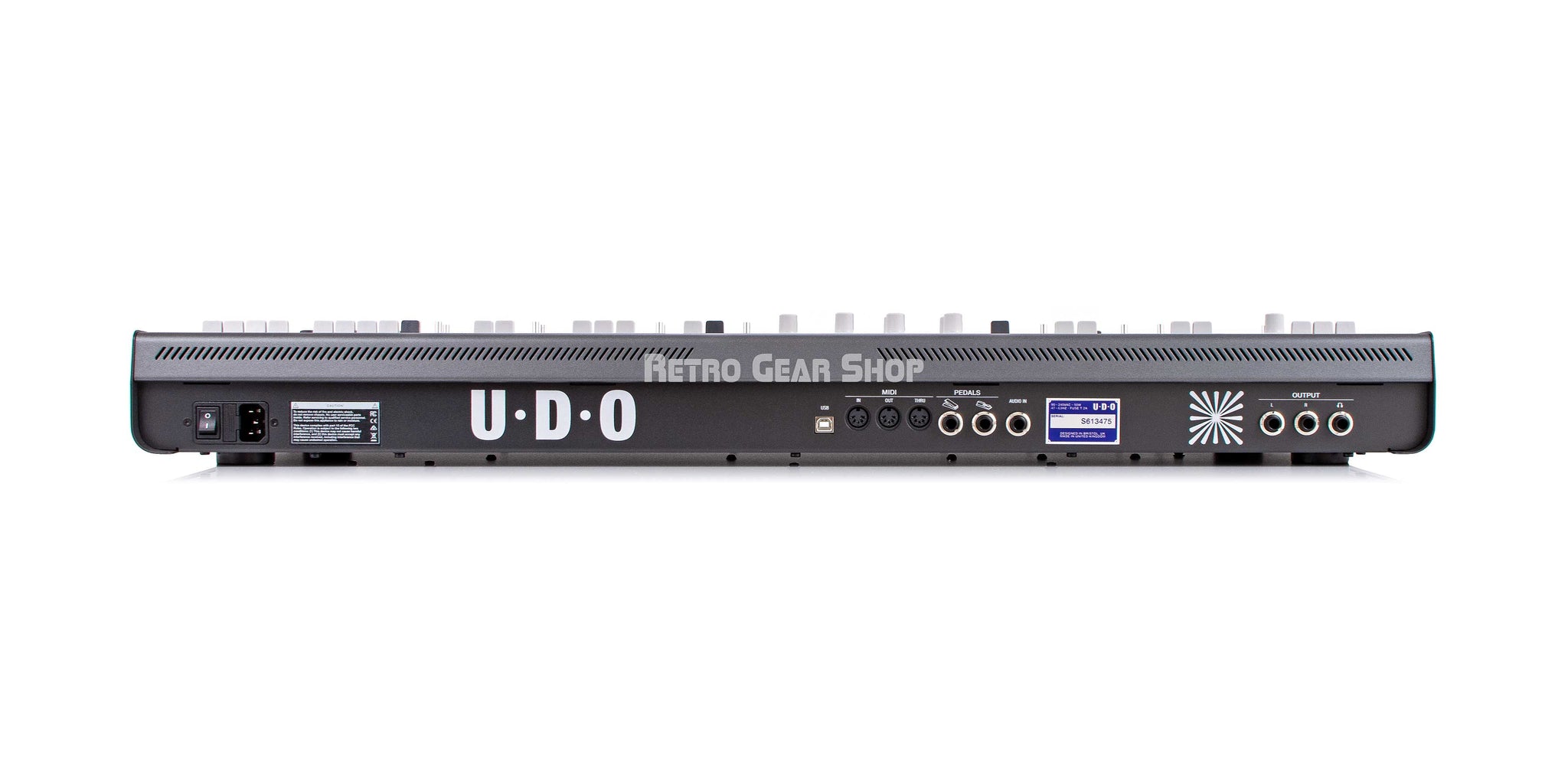 UDO Audio Super 6 Binaural Analog Hybrid Polysynth Synth Black Rear