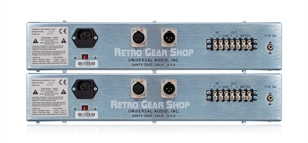 Universal Audio 1176LN Stereo Pair Rear