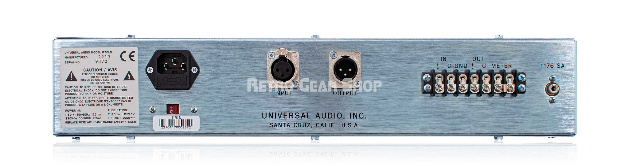 Universal Audio 1176LN Rear