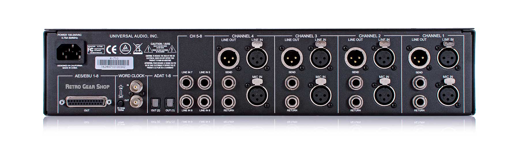 Universal Audio 4-710d 4-Channel Tone Blending Mic Preamp