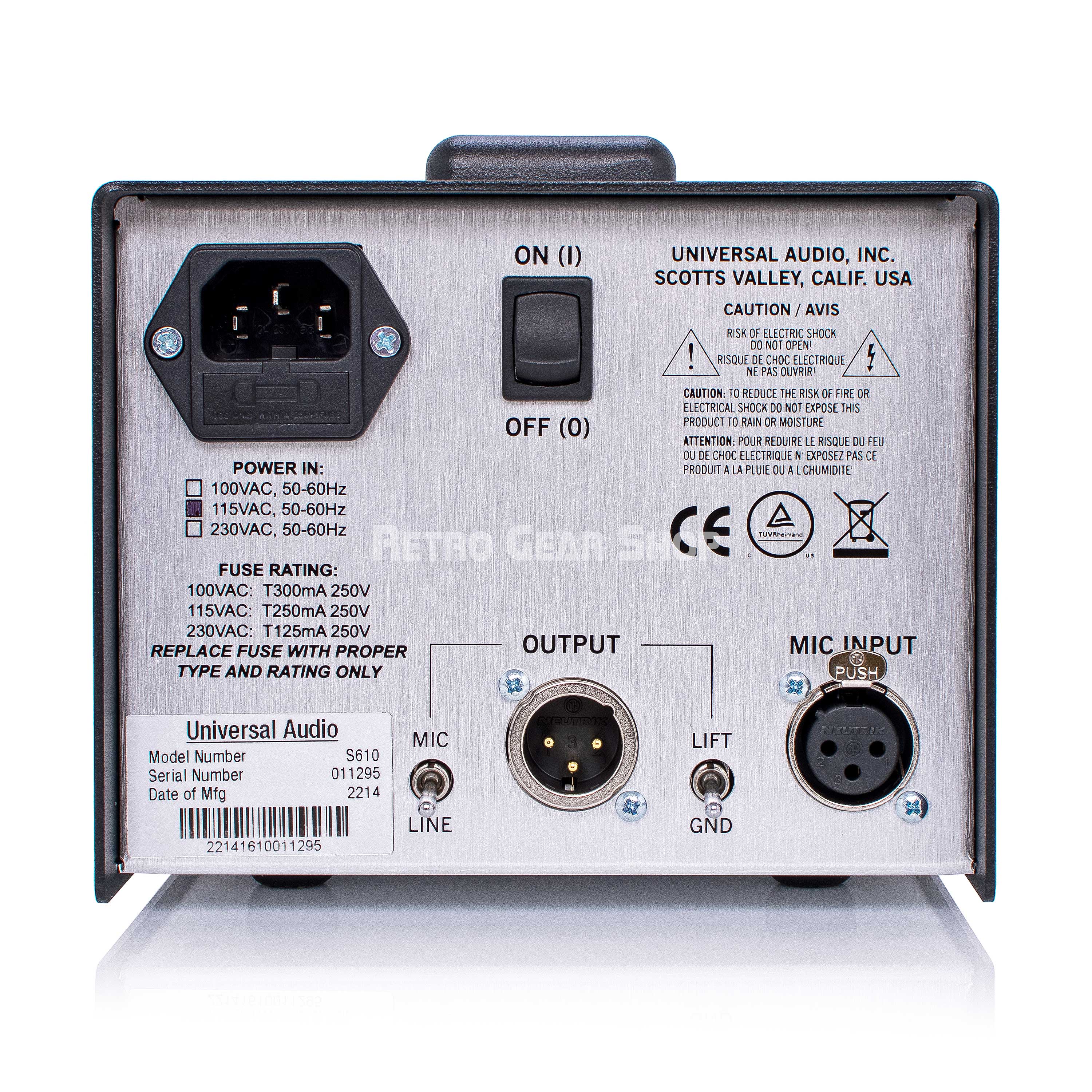 Universal Audio Solo 610 Vacuum Tube Desktop Microphone Preamp DI