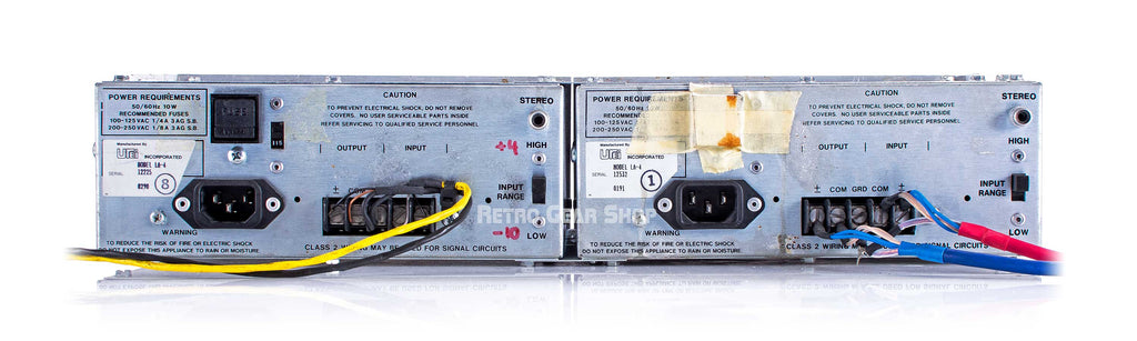 Urei LA-4 Compressor Limiter Pair Rare Vintage Analog LA4 Rear