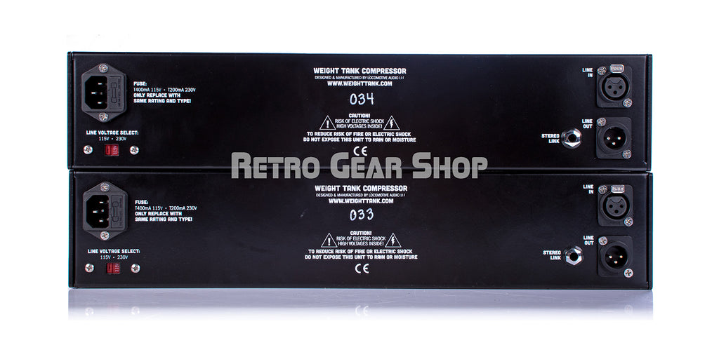 Weight Tank Vari Mu Tube Compressor Stereo Matched Sequential Pair Rear