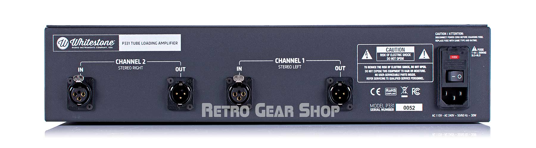 Whitestone Audio P331 Tube Loading Amplifier– Retro Gear Shop