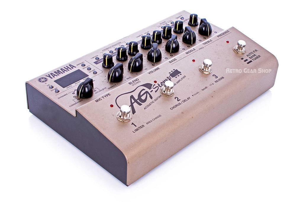 yamaha delay pedal Yamaha AG Stomp Acoustic Guitar Pre-Amplifier Multi-Effect Pedal– Retro Gear Shop