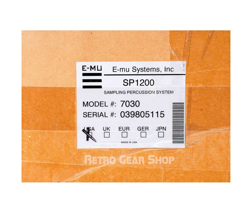 E-Mu SP-1200 Final Edition Original Box Serial Number