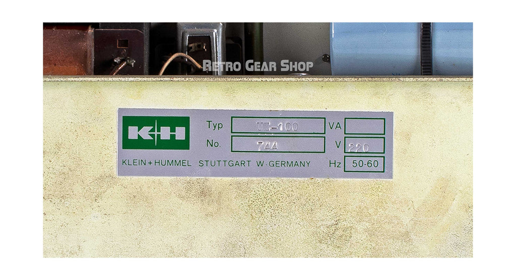 Klein & Hummel UE-100 Internals Serial 744